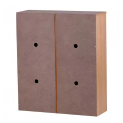 Schuhschrank mit 2 Klappen in Buche Dekor - Betim