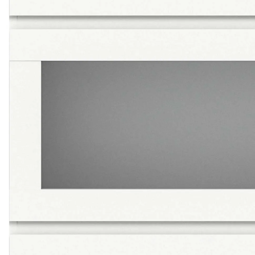 Schuhschrank mit Glas Klappe in Weiß - Suad