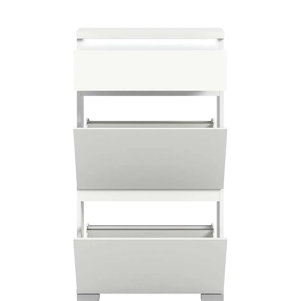 Schuhschrank mit Schublade und zwei Klappen - Dany