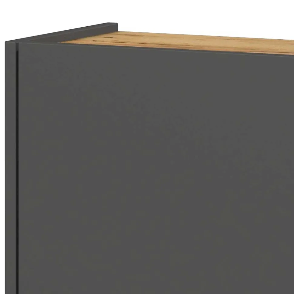 Schuhschrank und Rundspiegel Set - Calisian (zweiteilig)