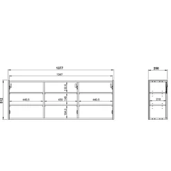 Schuhschrank und Rundspiegel Set - Calisian (zweiteilig)