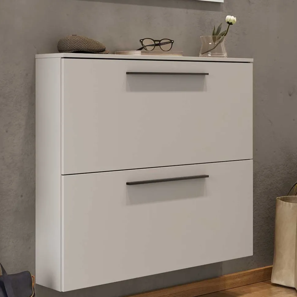 Schuhschrank zum Aufhängen in Hellgrau - Guaran