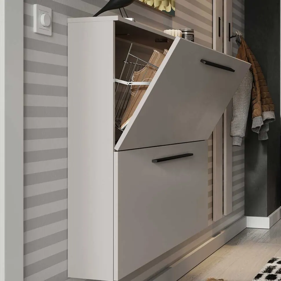 Schuhschrank zum Aufhängen in Hellgrau - Guaran