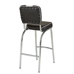 Schwarz Weißes Bartisch Set Barataria im Retro Diner Style (fünfteilig)