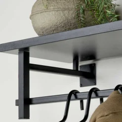 Schwarze Design Wandgarderobe modern - Unesc