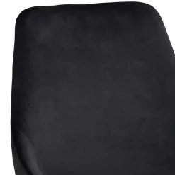 Schwarze Esszimmerstühle aus Samt - Cartoon (2er Set)