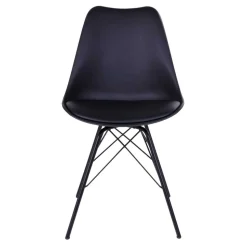 Schwarze Küchenstühle mit Schalensitz - Verbandro (2er Set)