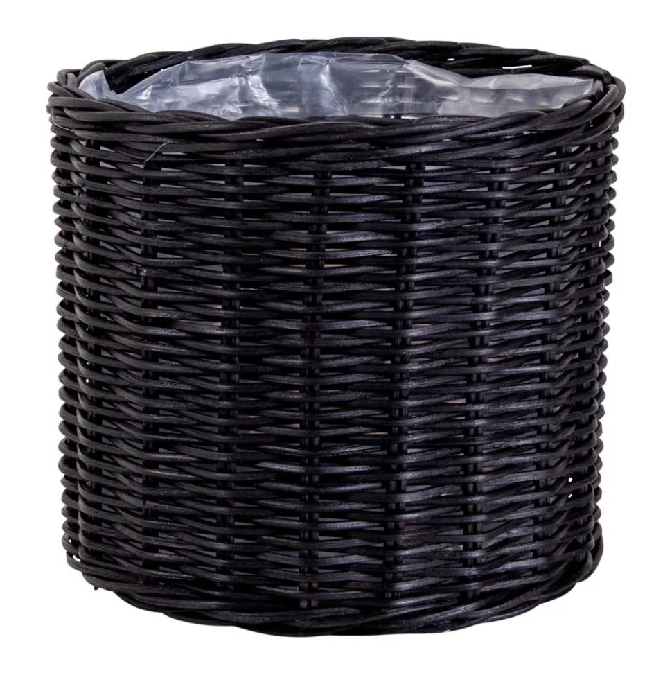 Schwarze Körbe aus Rattan Geflecht - Swan (vierteilig)