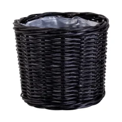 Schwarze Körbe aus Rattan Geflecht - Swan (vierteilig)