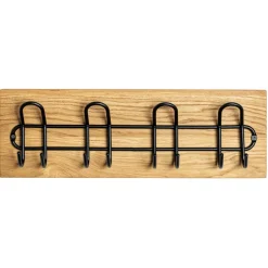 Schwarze Metall Hakenleiste mit 8 Haken - Akke