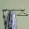 Schwarze Metallgarderobe mit 7 Haken - Kaserta