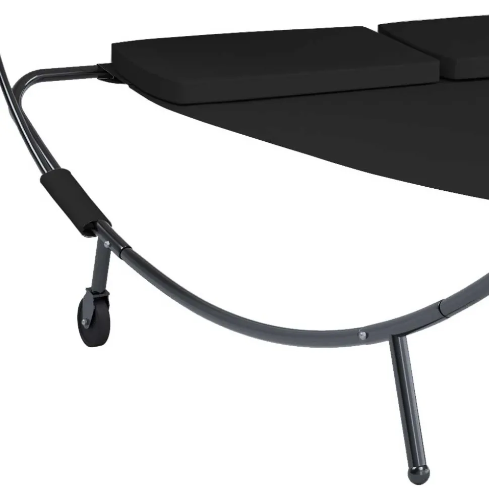 Schwarze Outdoorliege für zwei Personen - Valdi