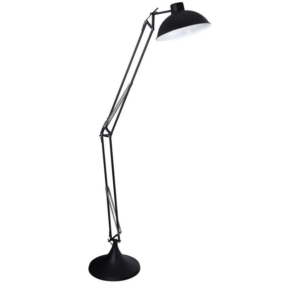 Schwarze Stehleuchte im Retro Design - Cretas