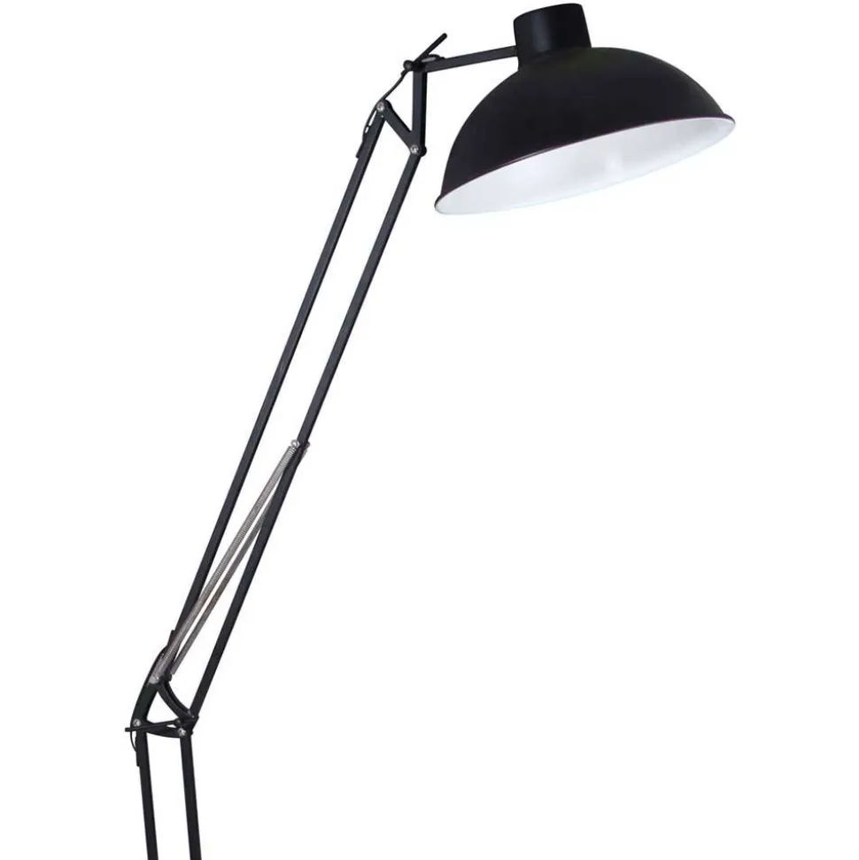 Schwarze Stehleuchte im Retro Design - Cretas