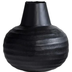 Schwarze Vasen aus Aluminium - Nesaris (2er Set)