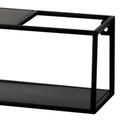 Schwarze Wandregale Set - Mikene (zweiteilig)
