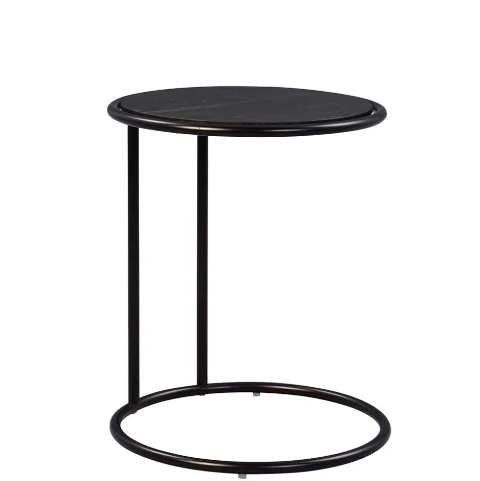 Schwarzer Anstelltisch in Rund 45cm - Odyssena