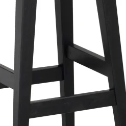 Schwarzer Barhocker in runder Form - Riostar (2er Set)