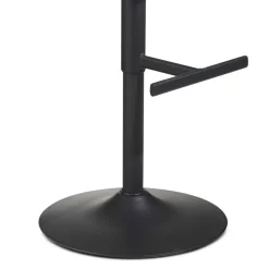 Schwarzer Barstuhl mit Kunstlederbezug - Notomo