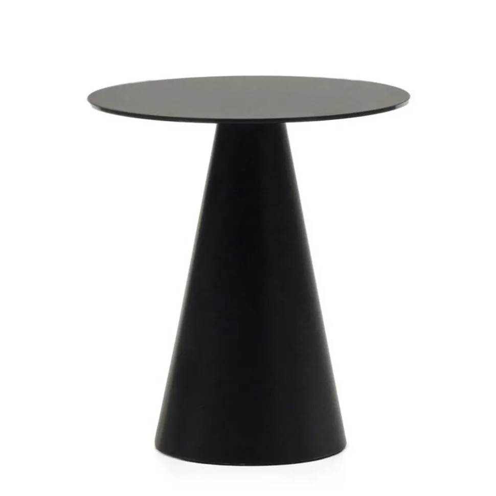 Schwarzer Beistelltisch in Zylinderform - Masina