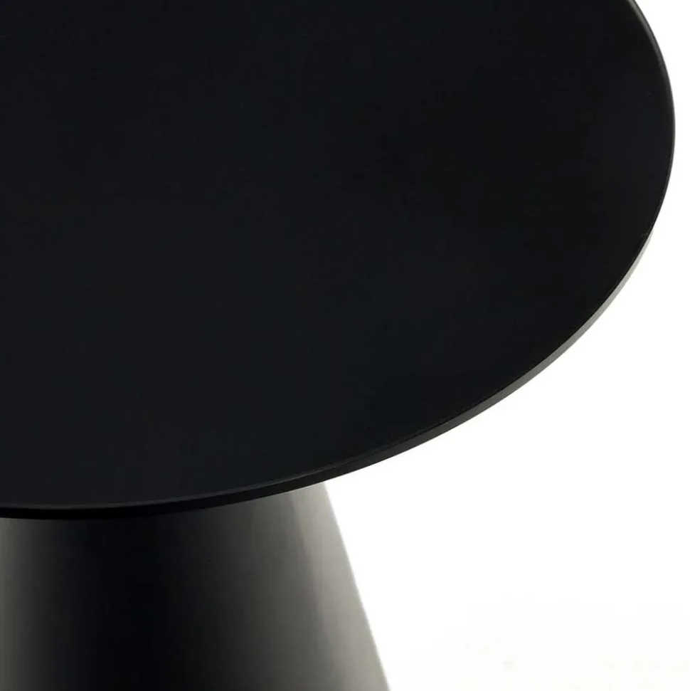 Schwarzer Beistelltisch in Zylinderform - Masina