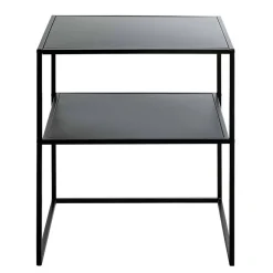 Schwarzer Beistelltisch mit Ablageboden - Jack