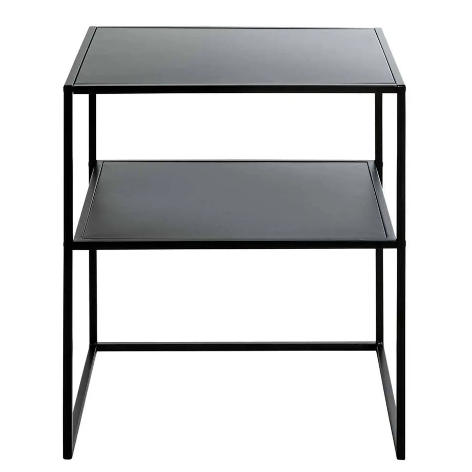 Schwarzer Beistelltisch mit Ablageboden - Jack