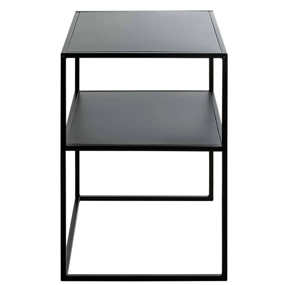 Schwarzer Beistelltisch mit Ablageboden - Jack