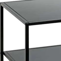 Schwarzer Beistelltisch mit Ablageboden - Jack