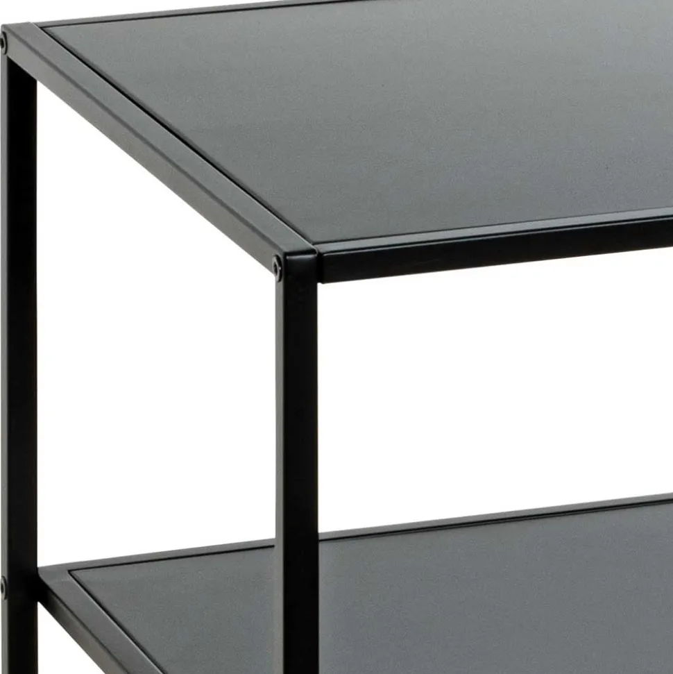 Schwarzer Beistelltisch mit Ablageboden - Jack