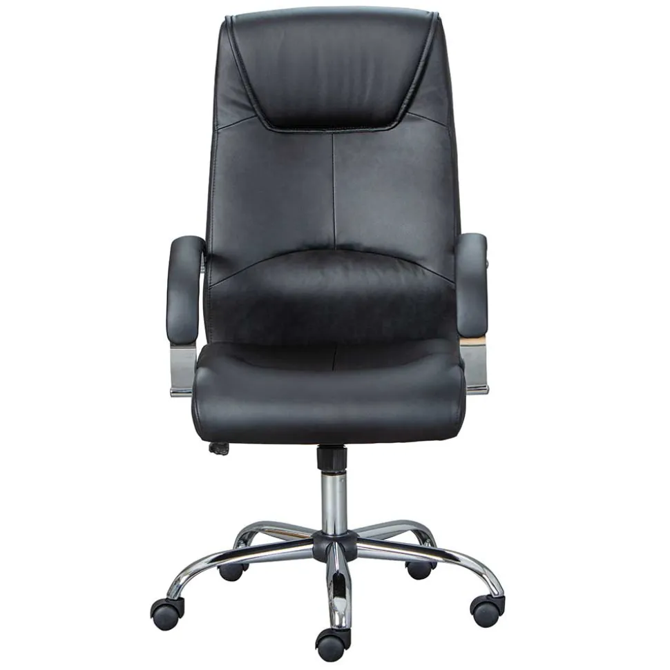 Schwarzer Bürosessel mit Lendenwirbelstütze - Wallis