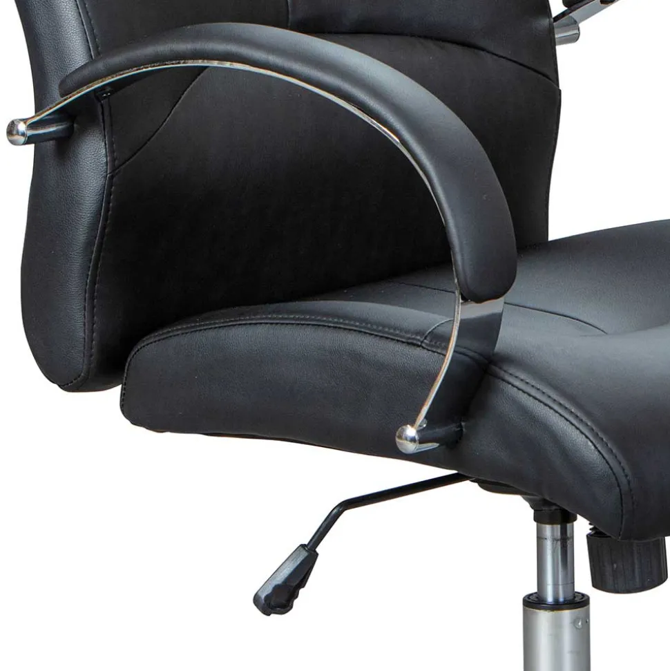 Schwarzer Bürosessel mit Lendenwirbelstütze - Wallis