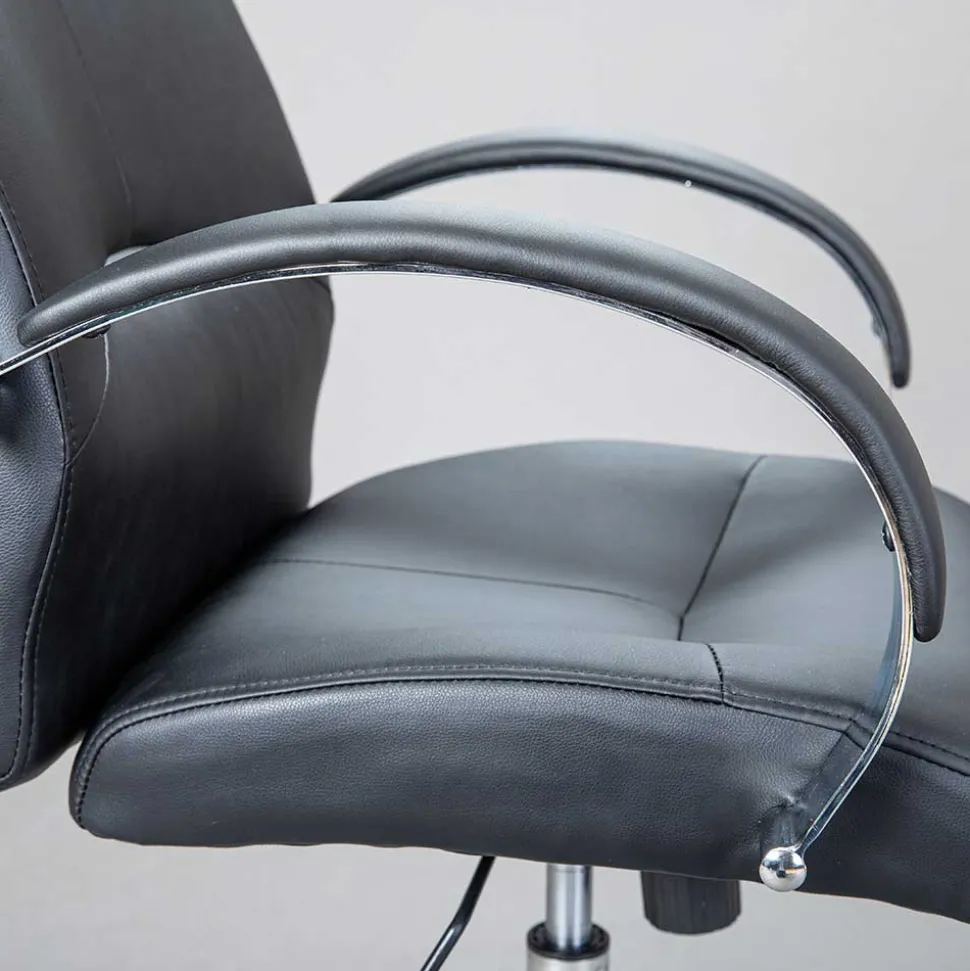 Schwarzer Bürosessel mit Lendenwirbelstütze - Wallis