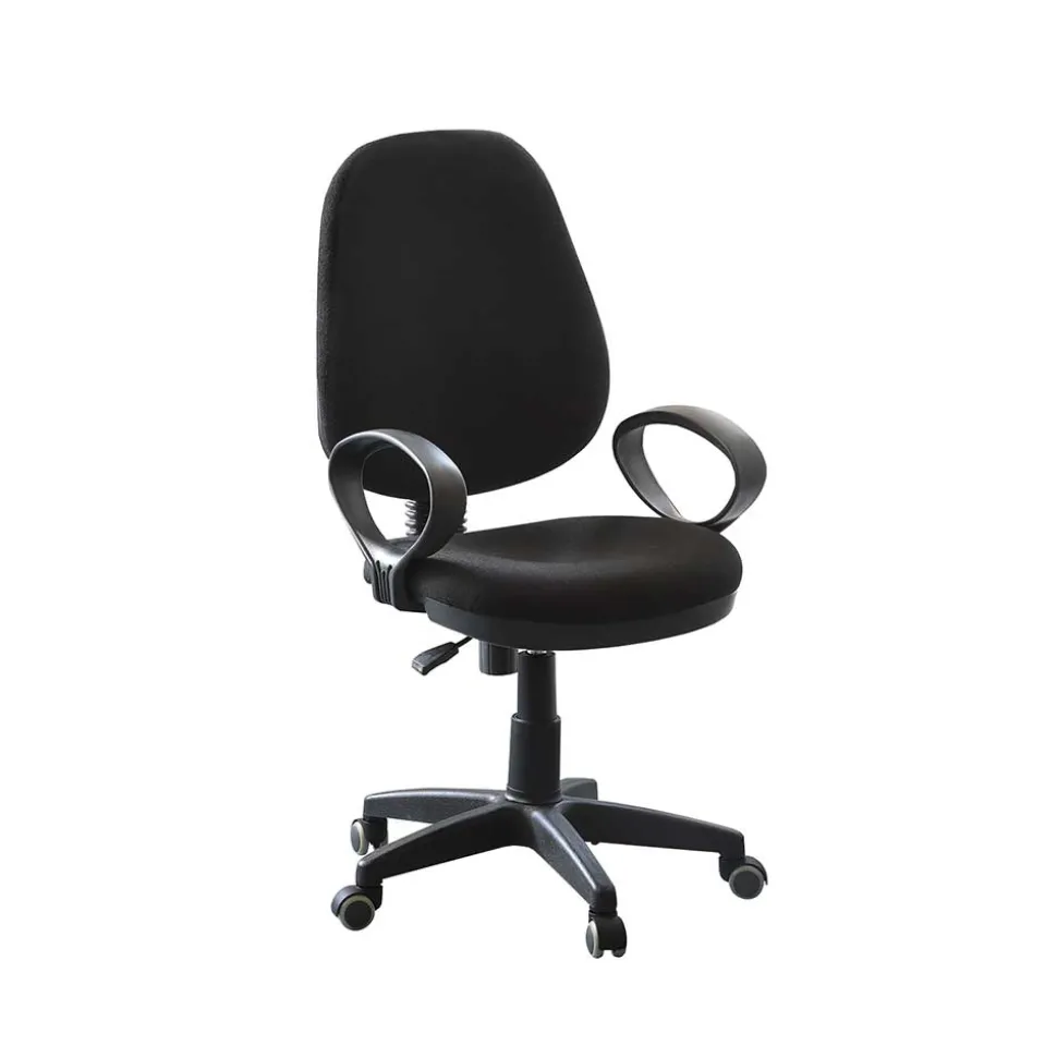 Schwarzer Bürostuhl mit Armlehnen - Briscane