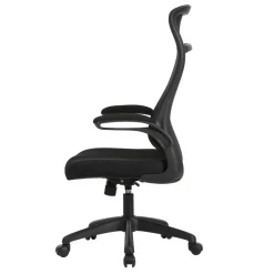 Schwarzer Chefsessel mit Mesh Rücken - Vorianca