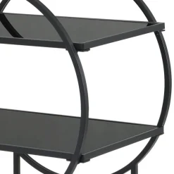 Schwarzer Design-Servierwagen aus Metall - Nucina