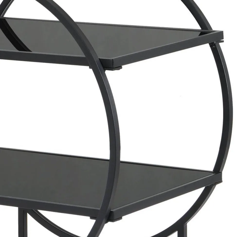 Schwarzer Design-Servierwagen aus Metall - Nucina