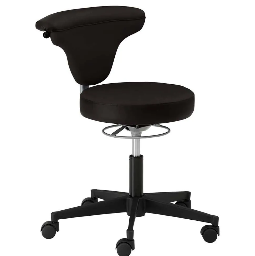Schwarzer Drehstuhl Hocker höhenverstellbar - Careful