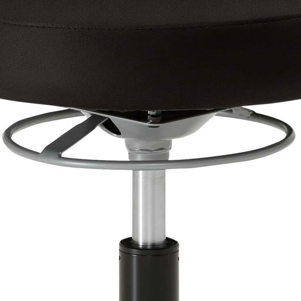 Schwarzer Drehstuhl Hocker höhenverstellbar - Careful