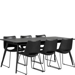 Schwarzer Esszimmer Tisch im Retro Style - Vartana