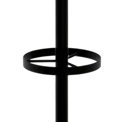 Schwarzer Garderobenstaender aus Stahl mit Aluminium - Leeward