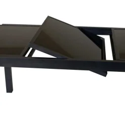 Schwarzer Gartentisch aus Aluminium & Glas - Chiano