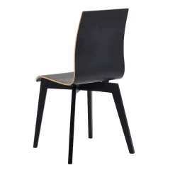 Schwarzer Holzstuhl mit Eiche - Join (2er Set)