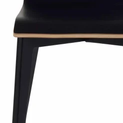 Schwarzer Holzstuhl mit Eiche - Join (2er Set)