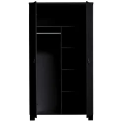Schwarzer Kleiderschrank aus Massivholz - Florida