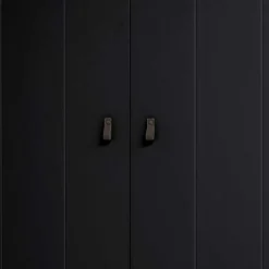 Schwarzer Kleiderschrank aus Massivholz - Florida