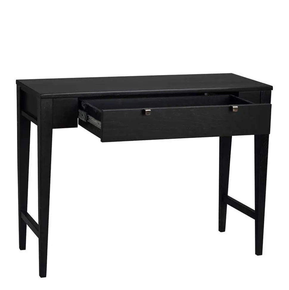 Schwarzer Konsolentisch mit Schublade - Geskan