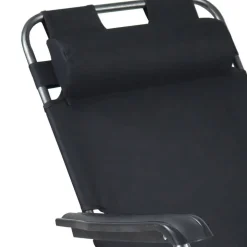 Schwarzer Liegestuhl klappbar - Conceppa