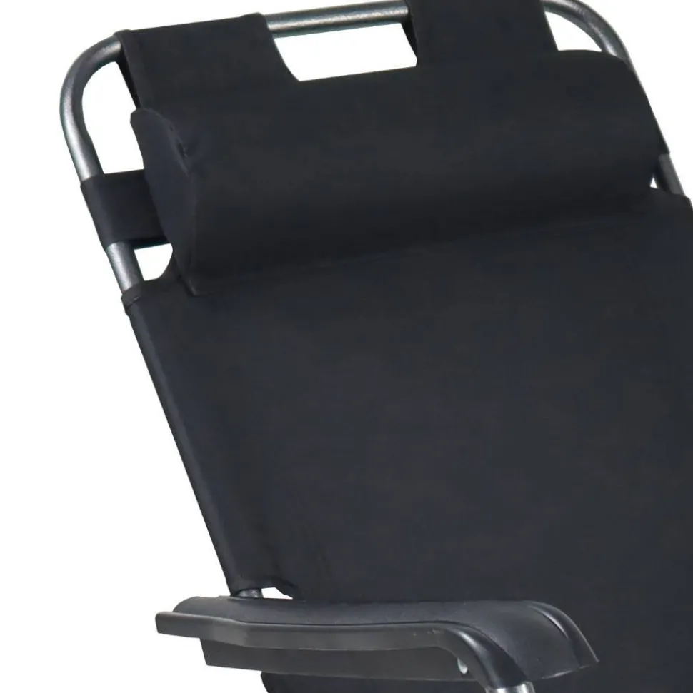 Schwarzer Liegestuhl klappbar - Conceppa