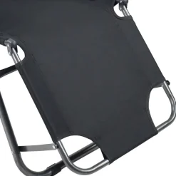 Schwarzer Liegestuhl klappbar - Conceppa